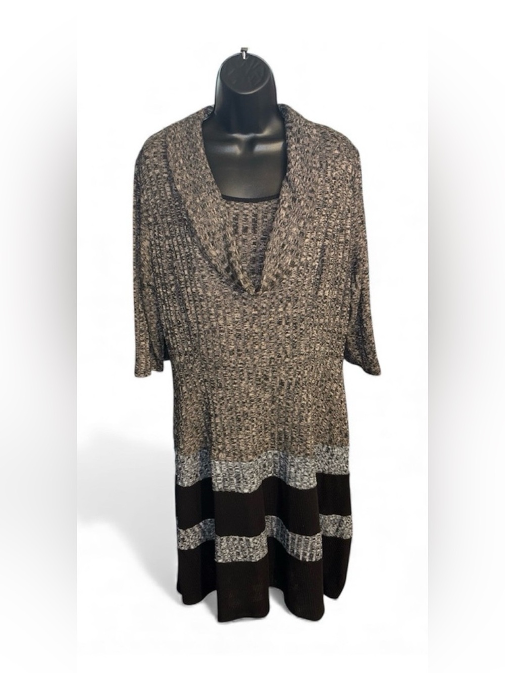 ROBBIE BEE Cowl Neck Fully lined Sweater Midi Dress EUC